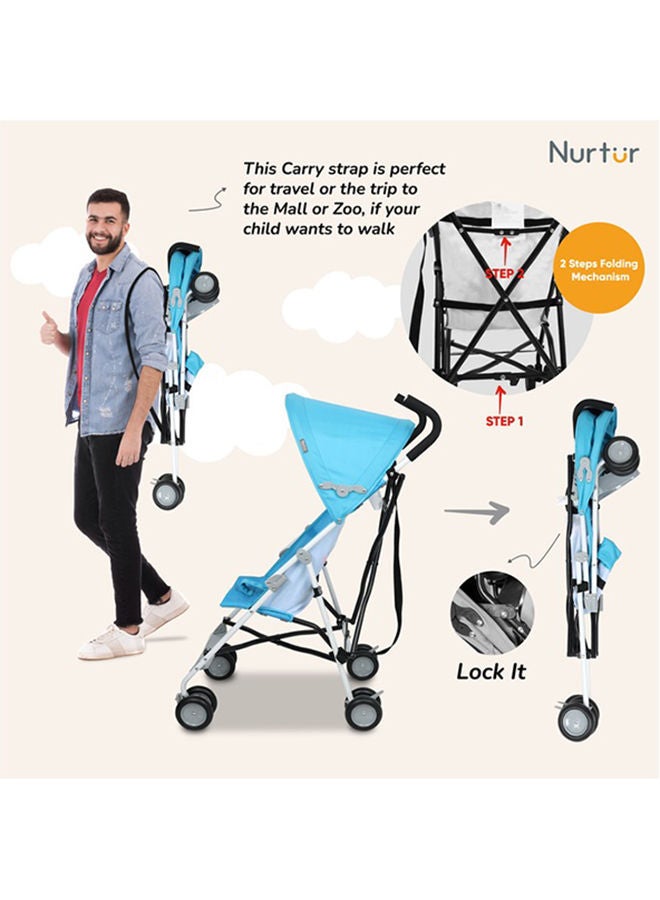 Nurtur Buggy Stroller  Lightweight Stroller with Compact Fold Canopy Shoulder Strap 6 to 36 months - Image 5