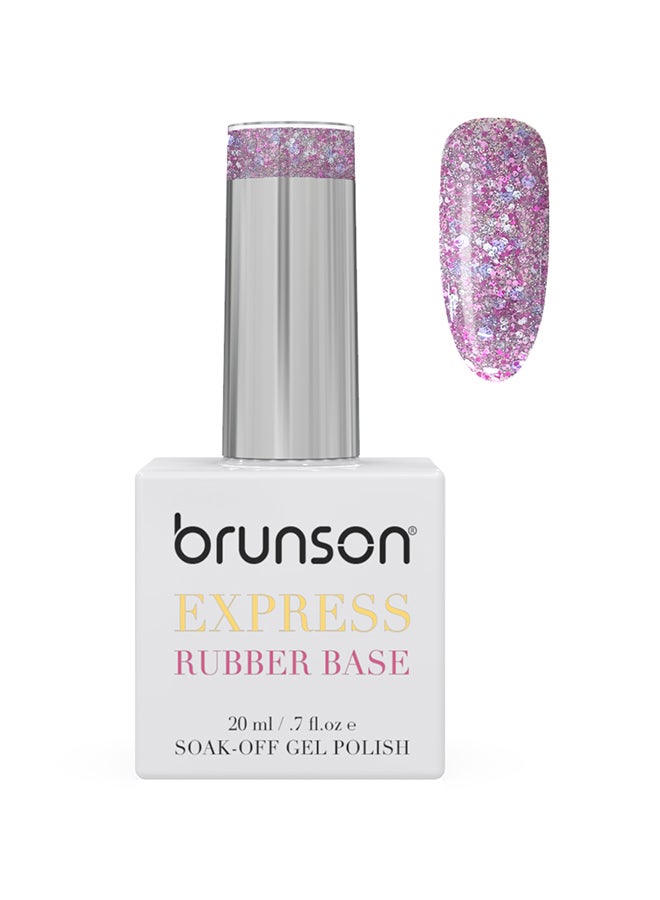 Rubber Base Gel Nail Polish Long Lasting Gel Polish Base for Chip-Free Shine Strengthens French Manicure Rubber Base Coat UV/LED Rubber Gel Soak Off Hard Gel Polish for Nail Extension Gel 20ml
