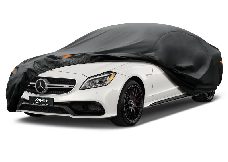 Kayme 7 Layers Car Cover Custom Fit for Mercedes Benz CLS 63 400 500 550 20042025 Waterproof All Weather for Automobiles Outdoor Full Cover Rain Sun UV ProtectionBlack