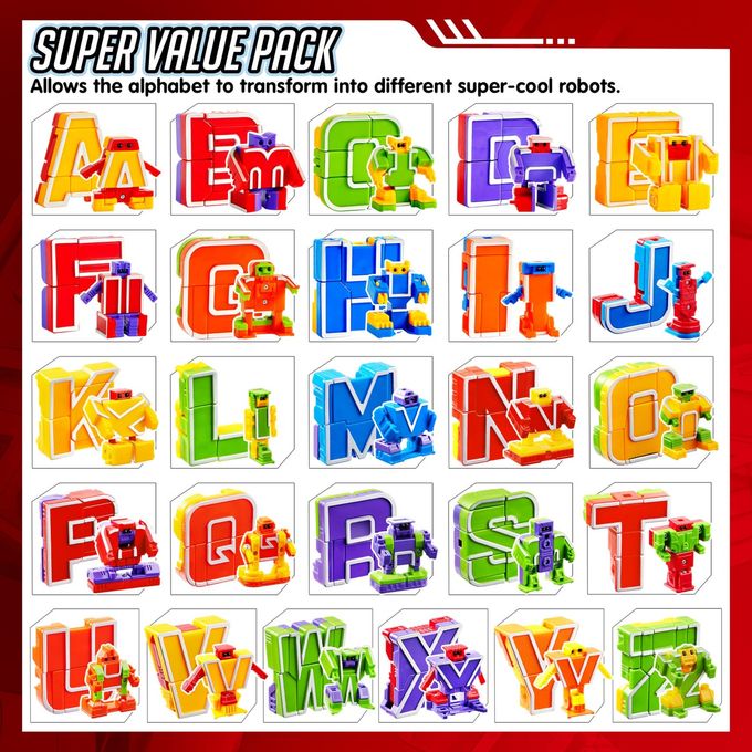 JOYIN Alphabet Robots Toys for Kids, ABC Learning Toys, Alphabots, Letters, Toddlers Education Toy, Carnival Prizes, Christmas Toys, Treasure Box and Prize for Classroom - Image 2
