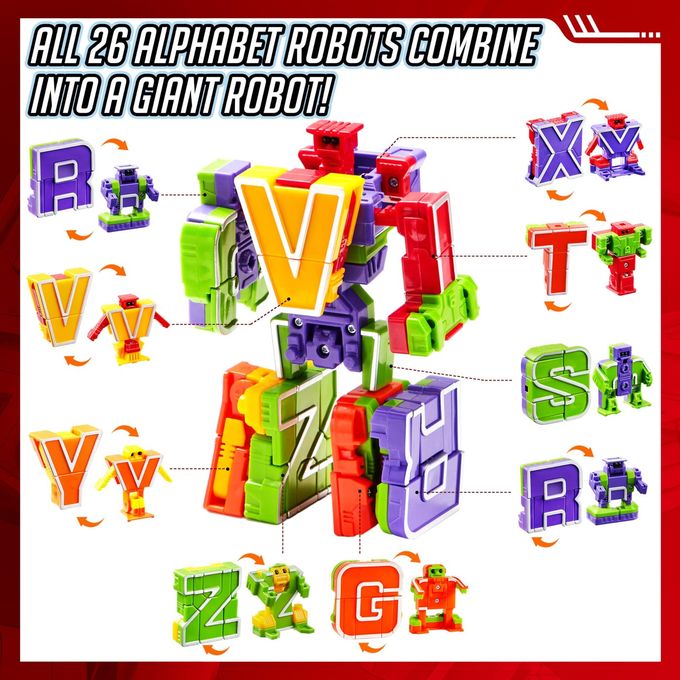 JOYIN Alphabet Robots Toys for Kids, ABC Learning Toys, Alphabots, Letters, Toddlers Education Toy, Carnival Prizes, Christmas Toys, Treasure Box and Prize for Classroom - Image 3