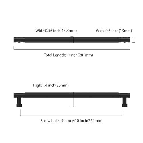Coinkoly 10 Pack 10254mm Black Knurled Cabinet Handles Kitchen Matte Black Pulls for Cabinets Drawer Pulls Dresser Hardware for Cupboard Bathroom - Image 3