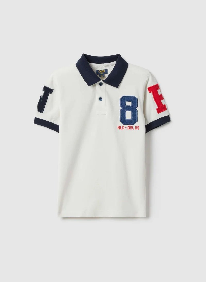 Ovs OVS Children's white pure cotton regular fit polo