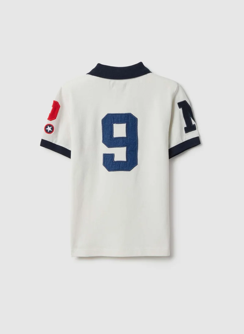 Ovs OVS Children's white pure cotton regular fit polo