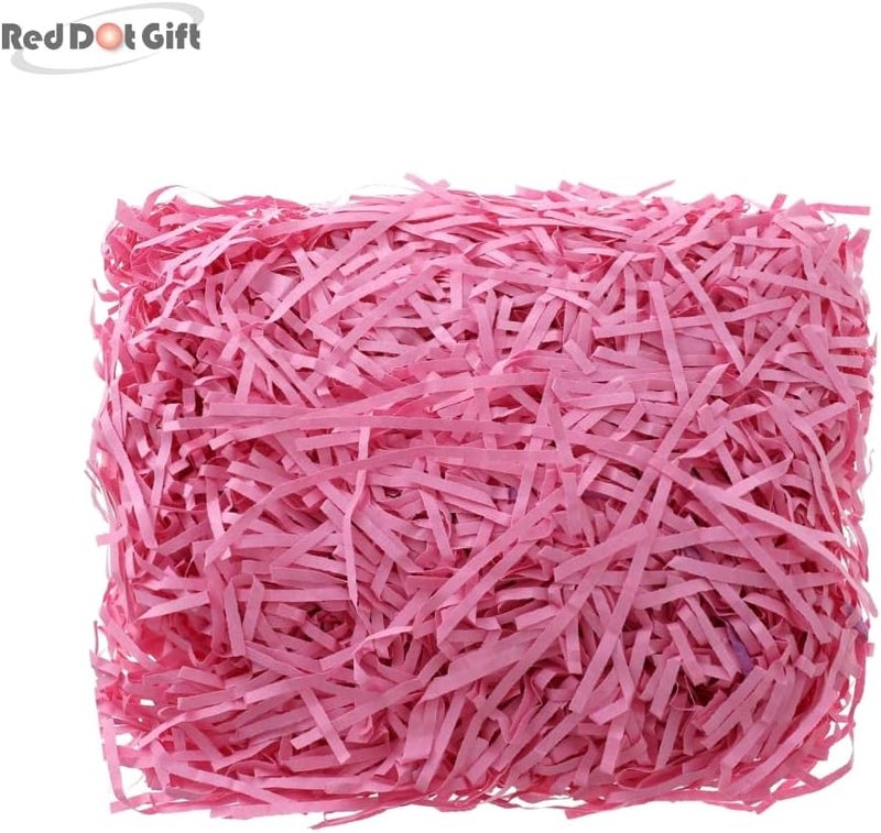 Red Dot Gift REDDOTGIFT® 50 Gram Pink Crinkle Cut Filler - Eco-friendly Shredded Paper for Gift Wrapping & Basket Filling - Image 2