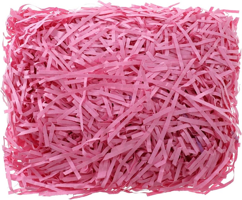 Red Dot Gift REDDOTGIFT® 50 Gram Pink Crinkle Cut Filler - Eco-friendly Shredded Paper for Gift Wrapping & Basket Filling - Image 1