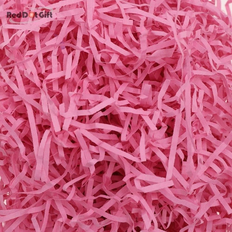 Red Dot Gift REDDOTGIFT® 50 Gram Pink Crinkle Cut Filler - Eco-friendly Shredded Paper for Gift Wrapping & Basket Filling - Image 3