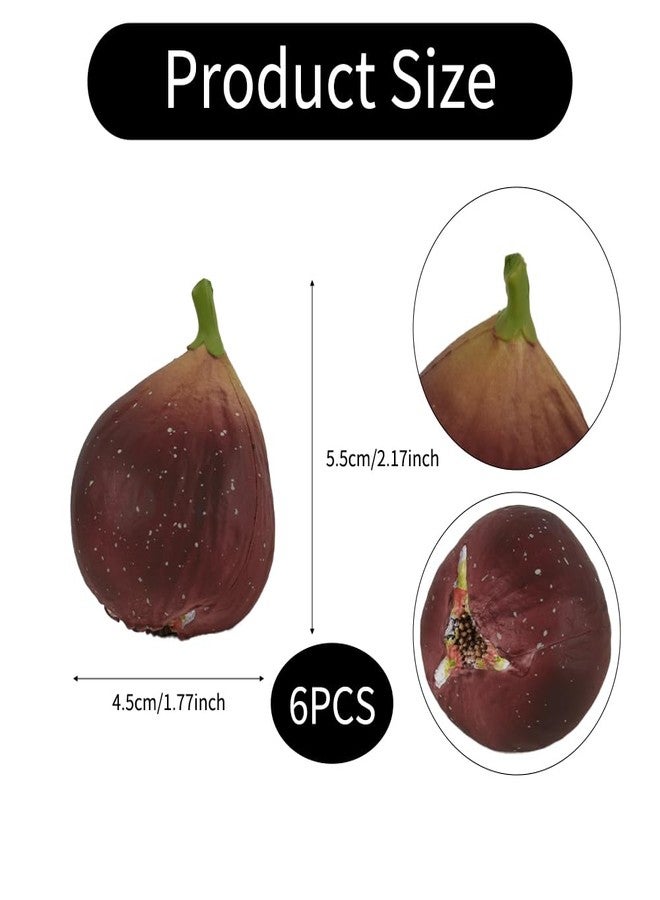 VIOCIWUO Artificial Fig 4PCS, Fake Figs Figurine Lifelike Fig Bulk Simulated Fruit Model for Teaching Tool Home Kitchen Cabinet Table Centerpiece Decoration Photography Props - Image 2