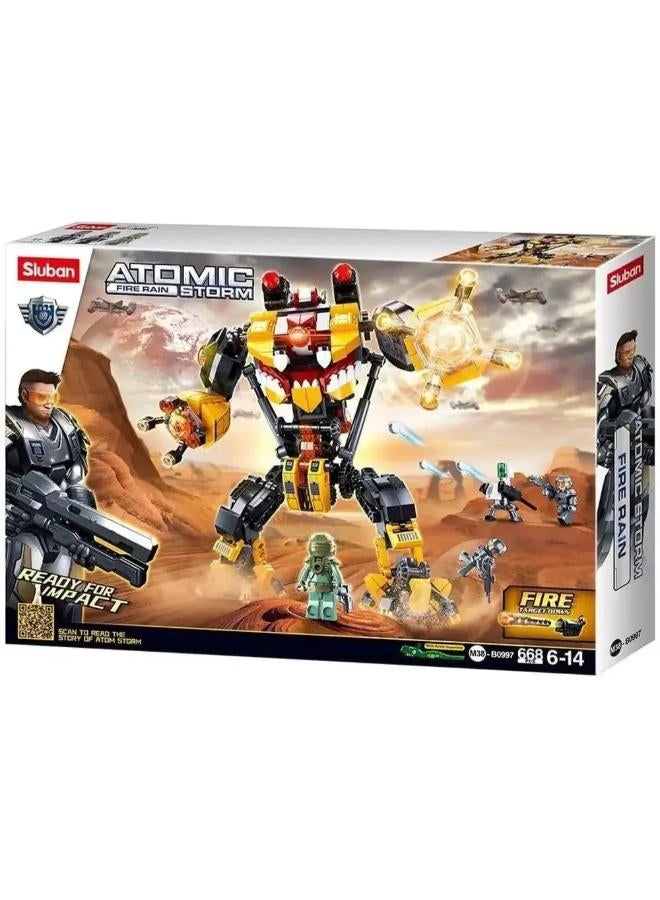 Sluban Atomic Uprising Storm Inquisitor Robot Building Blocks Set - 668 Pcs - Image 1