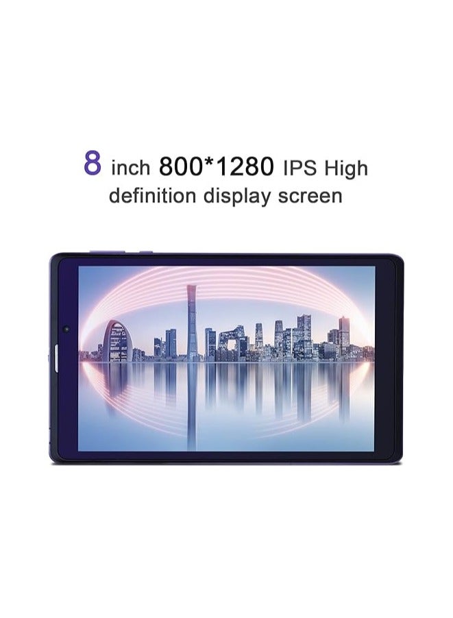 REBENUO C idea Tablet CM815 8-inch screen LTE connectivity supports 5G band Wi-Fi connection equipped with 8GB RAM and 512GB storage space with a durable shock-resistant cover (Purple) - Image 2