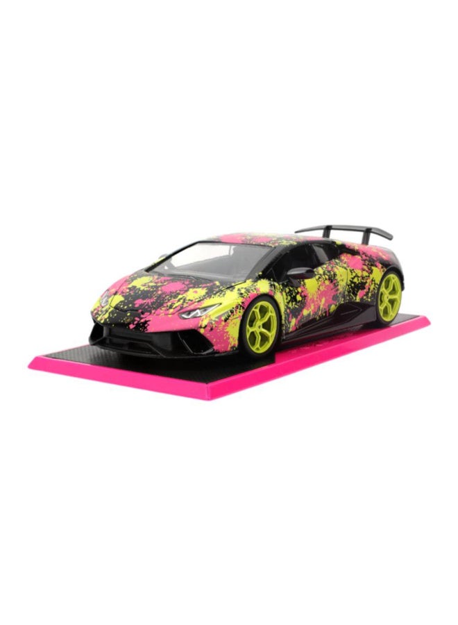 Jada Pink Slips Lamborghini Huracan Performante Die-cast Car (1:24, Black/Yellow/Pink) - Image 2