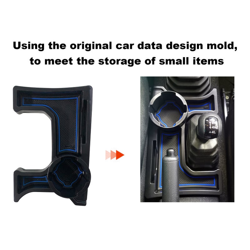Car Shift Storage Box: Black ABS Material - Magic Tape Design for Stable Placement, Universal Fit for All Car Models, Recyclable High Temperature Resistant Organizer for Coin Card Key Storage - Image 3