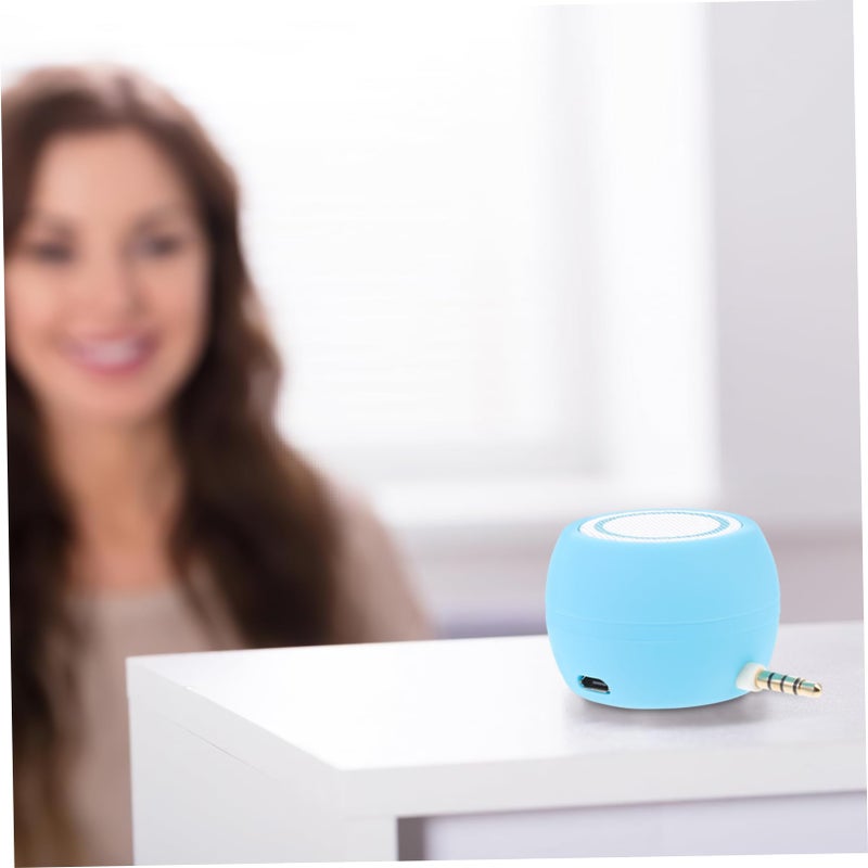 Mini Portable Plated Plug Speaker with Built in Battery USB Rechargeable High Fidelity Audio for Computer Phone Tablet - Image 3