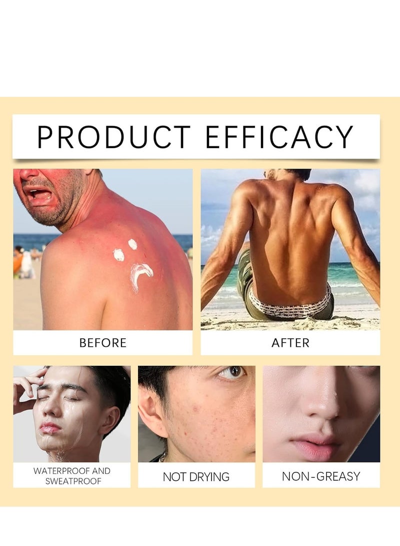 إيلهو واقي من الشمس محسن SPF 90+ PA +++ ، كريم شمس للوجه عالي الحماية للأشعة فوق البنفسجية UVA و UVB - لوشن شمسي مرطب طبيعي مناسب لجميع أنواع البشرة 50 مل - Image 3