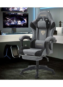 VINNYSEN Gaming Chair Computer Chair Ergonomic High Back Fabric Gaming Chair Tilt and Height Adjustable Computer Chair with Neck and Massaging Lumbar Support for Office or Gaming  - Image 5