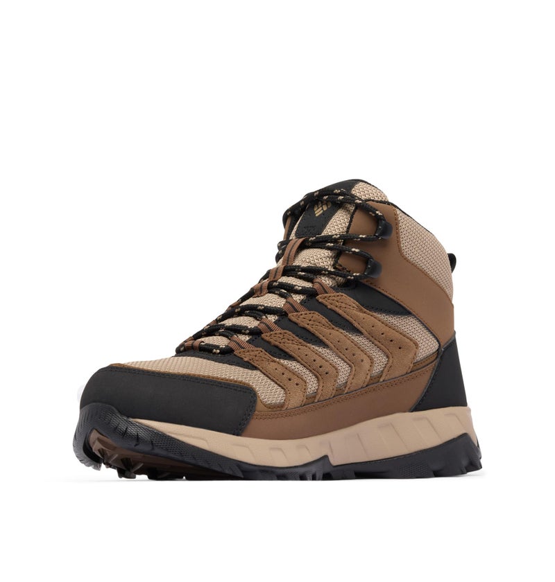 Columbia Mens Strata Trail Mid Waterproof, Dark Brown/Khaki II, 11 - Image 4