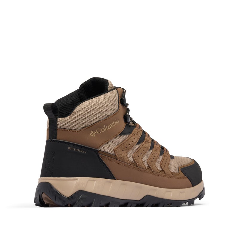 Columbia Mens Strata Trail Mid Waterproof, Dark Brown/Khaki II, 11 - Image 2