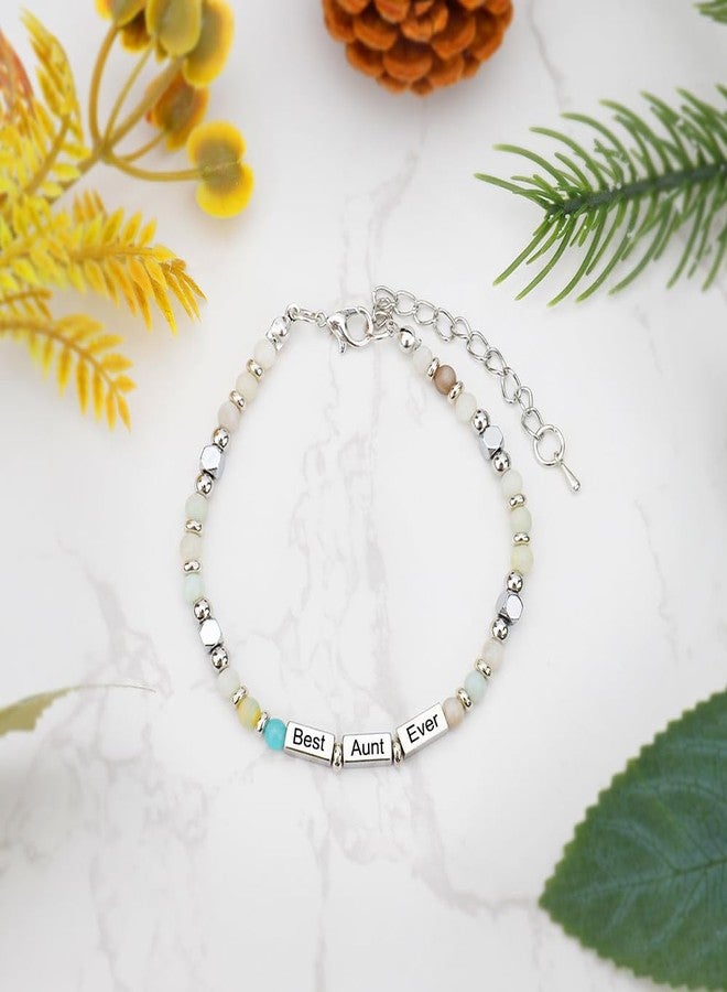 EGHTvmok Aunt Gifts,Aunt Christmas Gift Auntie Birthday Stocking Stuffers Womens Bracelets Gifts for Aunts from Niece Nephew Mothers Day Auntie Gift for Adults Bracelets Gift for Women - Image 4