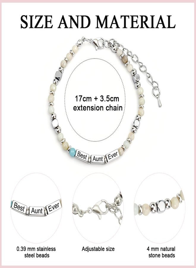 EGHTvmok Aunt Gifts,Aunt Christmas Gift Auntie Birthday Stocking Stuffers Womens Bracelets Gifts for Aunts from Niece Nephew Mothers Day Auntie Gift for Adults Bracelets Gift for Women - Image 5