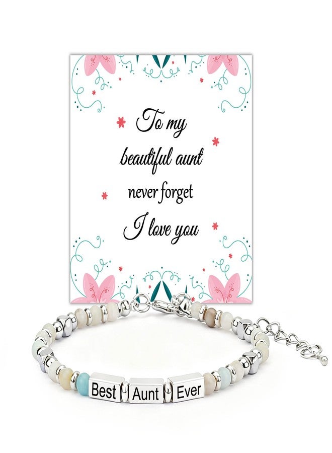 EGHTvmok Aunt Gifts,Aunt Christmas Gift Auntie Birthday Stocking Stuffers Womens Bracelets Gifts for Aunts from Niece Nephew Mothers Day Auntie Gift for Adults Bracelets Gift for Women - Image 1