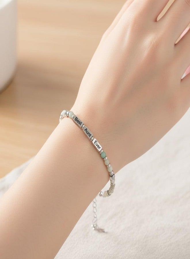 EGHTvmok Aunt Gifts,Aunt Christmas Gift Auntie Birthday Stocking Stuffers Womens Bracelets Gifts for Aunts from Niece Nephew Mothers Day Auntie Gift for Adults Bracelets Gift for Women - Image 2