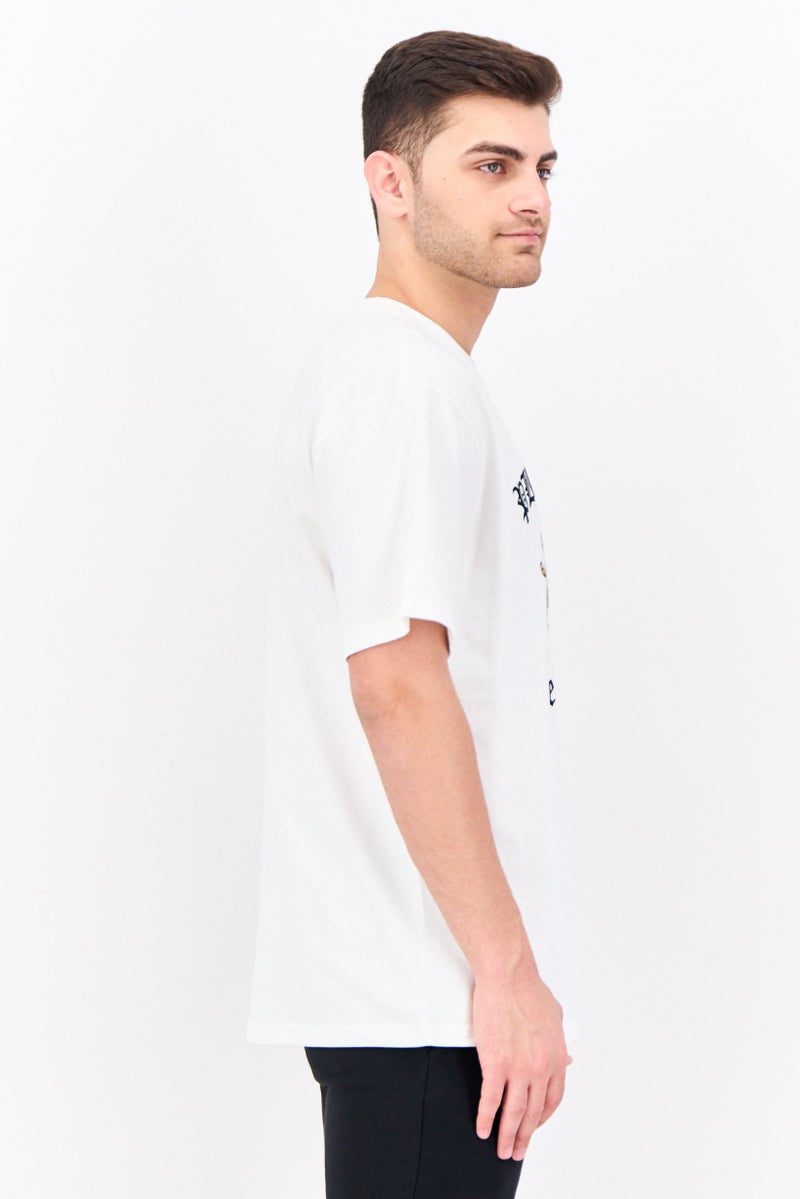 PUMA Puma x Pleasures Men Sportswear Fit Short Sleeves Outdoors T-Shirt, Off White  - Image 2