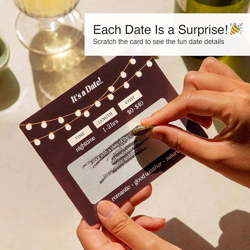 It's a Date! , 40 Fun and Romantic Scratch Off Date Night Ideas for Him, Her, Girlfriend, Boyfriend, Wife, Husband & Couples, Valentine's Gift for Men and Women - Image 4