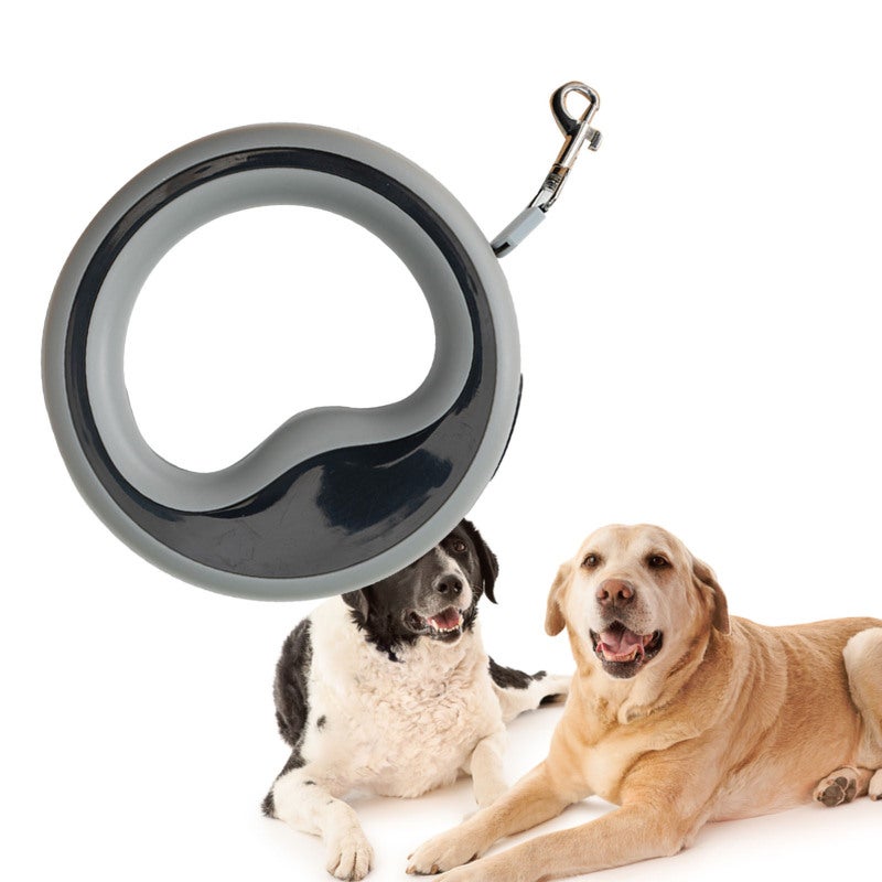 Xs Retractable Dog Leash 2.5m Automatic Retractable Design Grey - Metal Hook 360 Rotation Safety Lock Ergonomic Handle for Outdoor Walking - Image 5