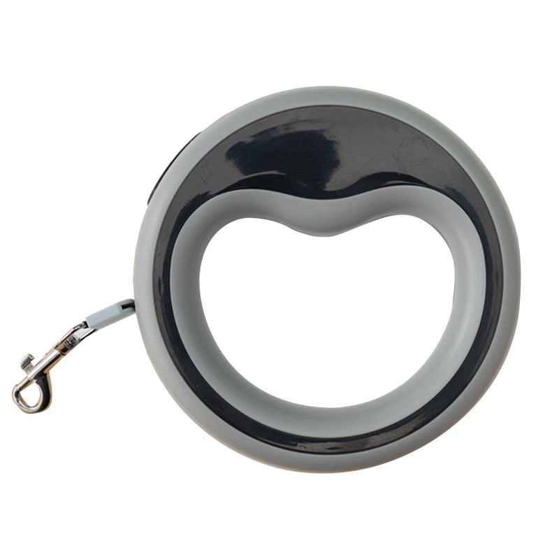 Xs Retractable Dog Leash 2.5m Automatic Retractable Design Grey - Metal Hook 360 Rotation Safety Lock Ergonomic Handle for Outdoor Walking - Image 1