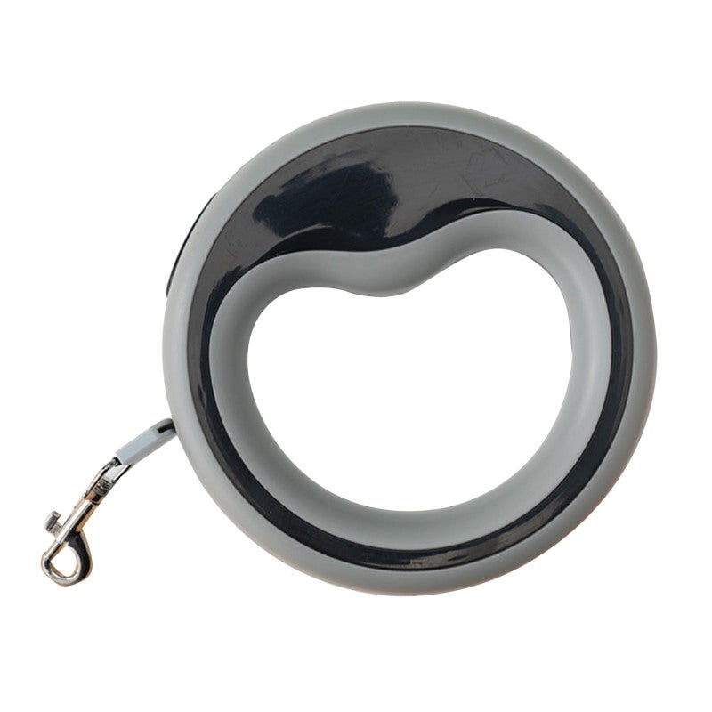 Xs Retractable Dog Leash 2.5m Automatic Retractable Design Grey - Metal Hook 360 Rotation Safety Lock Ergonomic Handle for Outdoor Walking - Image 2