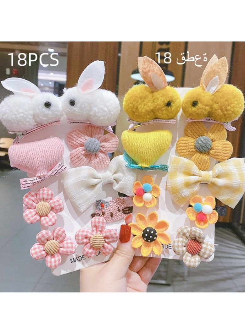 18 PCS Cute Hair Clips Fashion Girls Hair Accessories Lovely Animal Barrettes Set Non-slip Metal Snap Pins for Girls Kids Teens Toddlers  - Image 1
