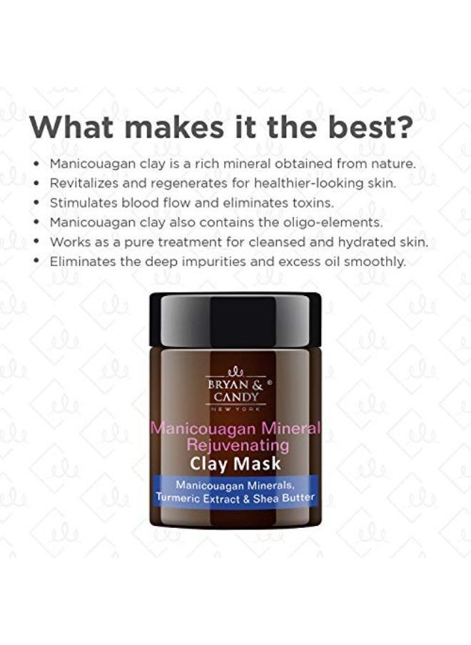 BRYAN & CANDY New York Manicouagan Mineral Rejuvenating Clay Face Mask With Manicouagan Minerals, Turmeric Extract & Shea Butter (100 Gm)  - Image 5