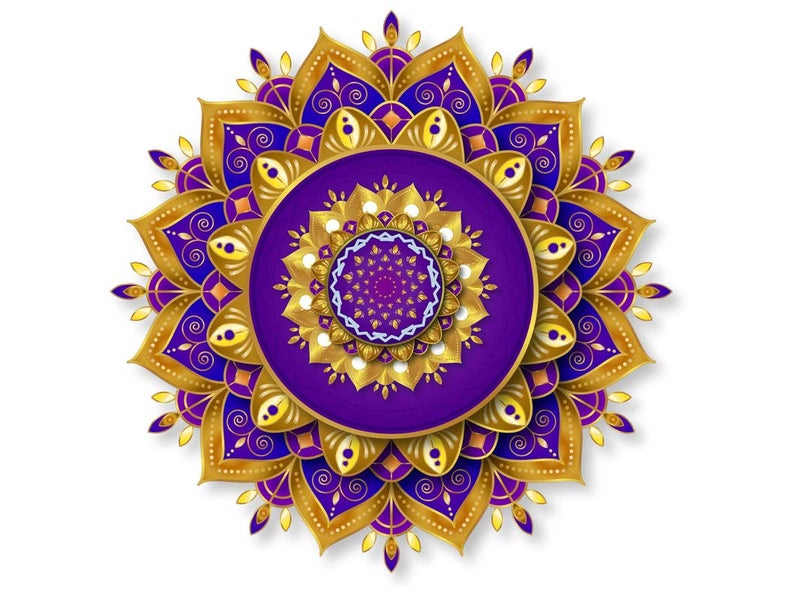 DivineDesigns PVC Vinyl Self-Adhesive 3D Rangoli Sticker for Living Room, Bedroom,Office Wall Decoration (16 X 16 INCH) Pack 1 - Image 4