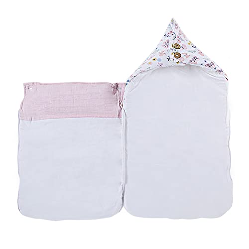 haus & kinder 3 in 1 Baby Sleeping Bag & Carry Nest | Cotton Bedding Set for Infants & New Born Baby | Portable/Travel & Skin Friendly | 0-6 Months (Butterfly Garden) - Image 3