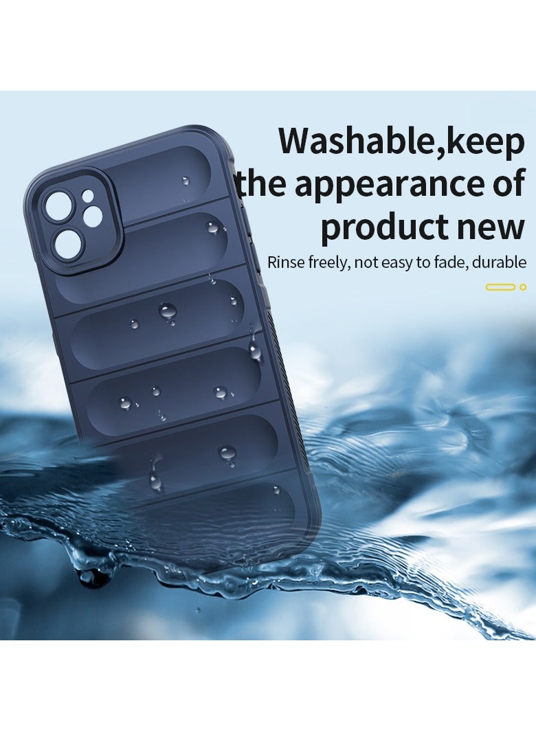 Color Fans Silicone Case for iPhone 11 Anti-Scratch Microfiber Lining Shockproof Case with Camera Protection Dark Blue - Image 4