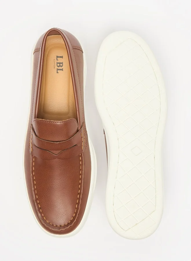 ال بي ال من شو اكسبرس Men's Solid Slip-On Loafers