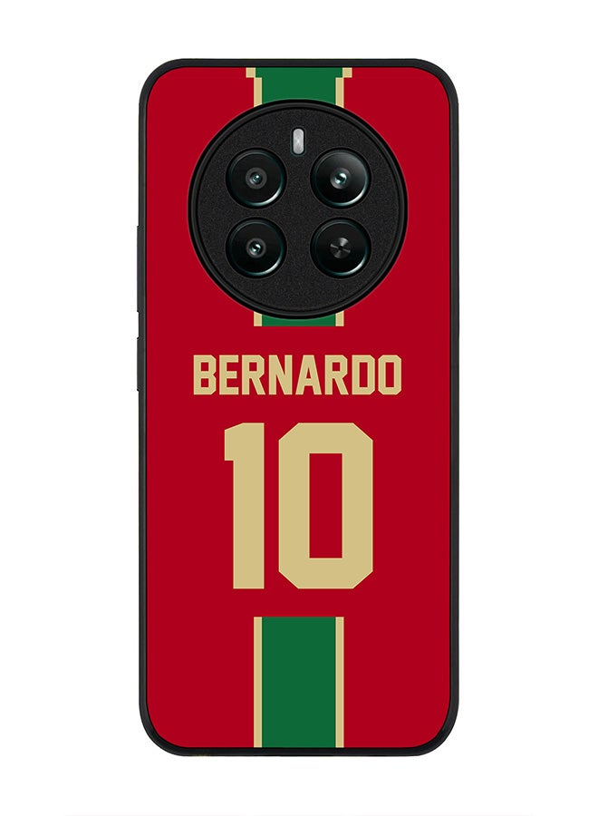 Stylizedd Rugged Black edge case for Realme 12 Plus 5G / Realme 12 4G, Slim fit Case Flexible Cover - Football Team - Portugal, Player Name - Bernardo - Image 1