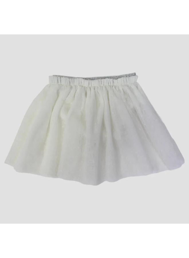playmore Off-White Ruffled Tulle Skirt - Image 2