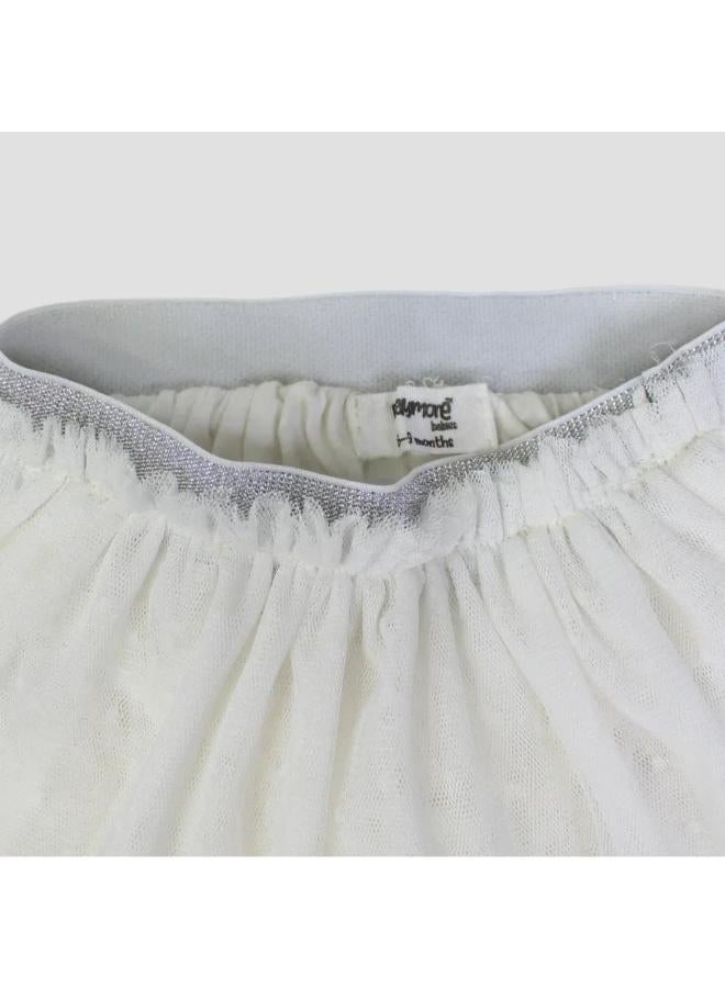 playmore Off-White Ruffled Tulle Skirt - Image 3