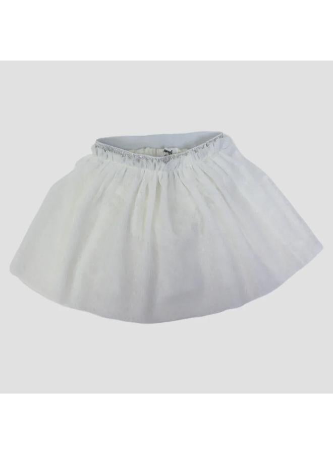playmore Off-White Ruffled Tulle Skirt - Image 1