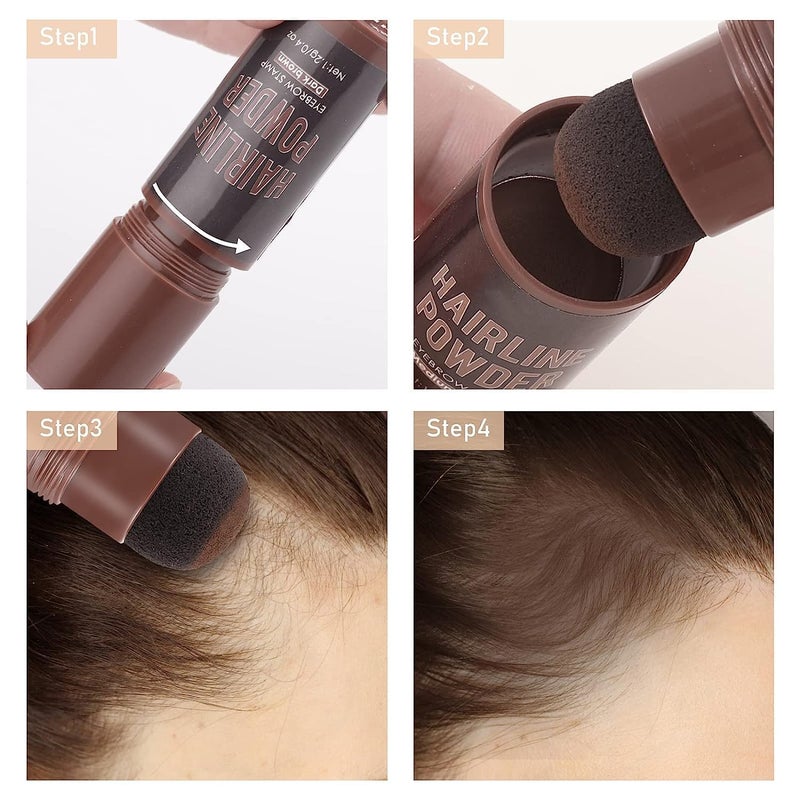 KG Hairline Powder Stick Hair Shadow Powder Root Touch Up Powder Hair Filler Powder For Cover Gray Hair Root Waterproof Hair Root Concealer For Thinning Hair 24gm - Image 4