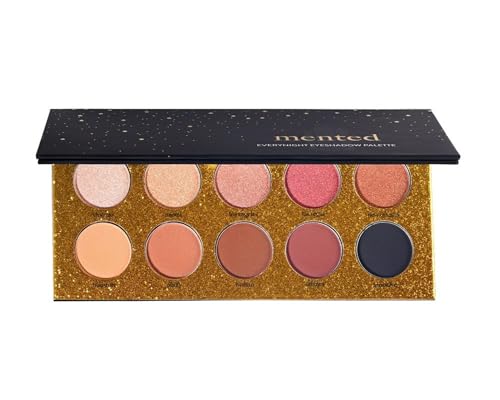 Mented Cosmetics Eyeshadow Palette Nude and Dark Eyeshadows Vegan ParabenFree CrueltyFree Makeup Made in USA Neutral and Dark Glam Eyeshadow 17g063oz 10 Pan Everynight - Image 2