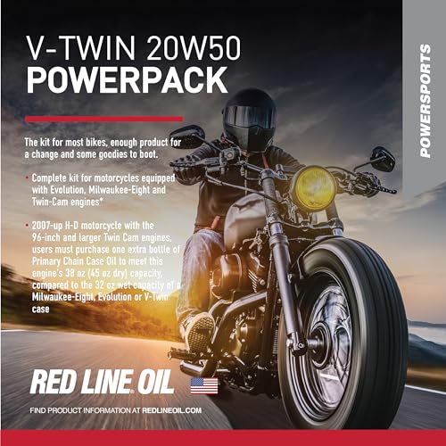Red Line 90226 Powersport Motor Oil V-Twin 20W50 Powerpack Kit - Image 2