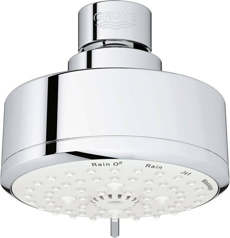 26043001 Tempesta Cosmopolitan Fixed 4-Setting Shower Head, Rain O2 Rain Massage Jet Settings, Starlight Chrome - Image 1