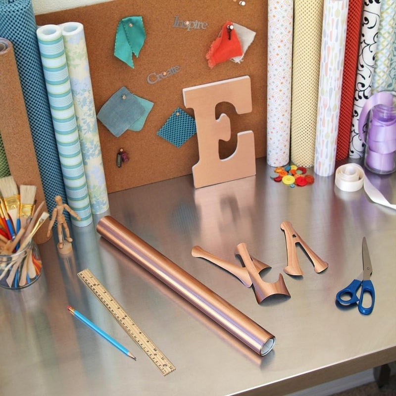 Con-Tact Brand Shelf and Drawer Liner in Brushed Copper - 18x72 inches - Image 3