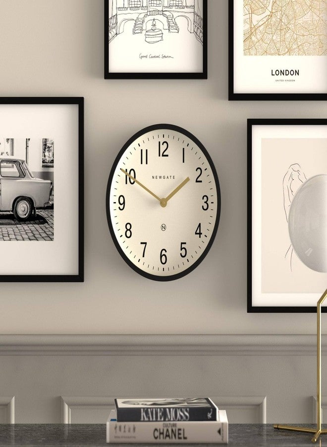 NEWGATE® Master Edwards wall Clock | Mid-Century Style Clock | 12 inch | Deep Metal case in matt Black | Modern Retro Design for Kitchen, Living Room or Office - Image 2