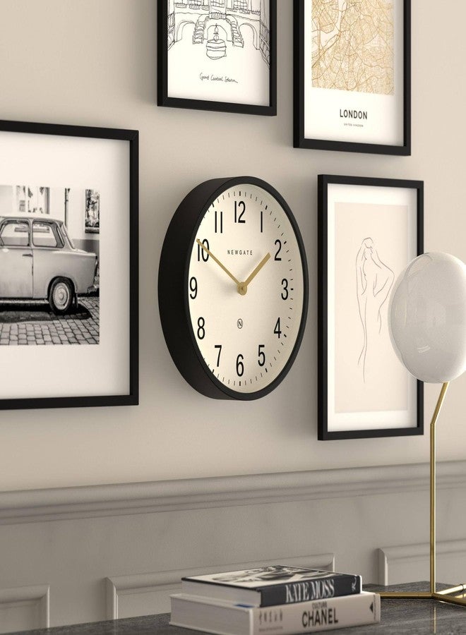 NEWGATE® Master Edwards wall Clock | Mid-Century Style Clock | 12 inch | Deep Metal case in matt Black | Modern Retro Design for Kitchen, Living Room or Office - Image 4