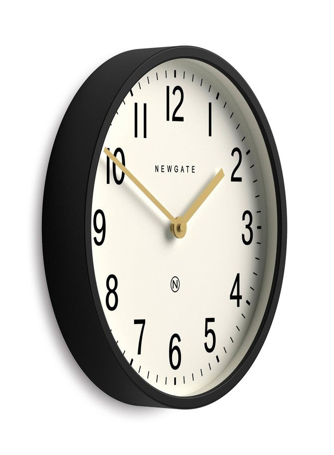 NEWGATE® Master Edwards wall Clock | Mid-Century Style Clock | 12 inch | Deep Metal case in matt Black | Modern Retro Design for Kitchen, Living Room or Office - Image 1