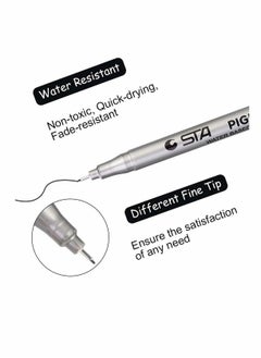 KASTWAVE Fineliner Pens, Cozy 9 Pack Black Pigment Liner Micro Liner Fineliner Drawing Pens, Different Nib Sizes with Anti-Bleed for Sketching Drafting Office Documents Comic Manga Scrapbooking  - Image 2