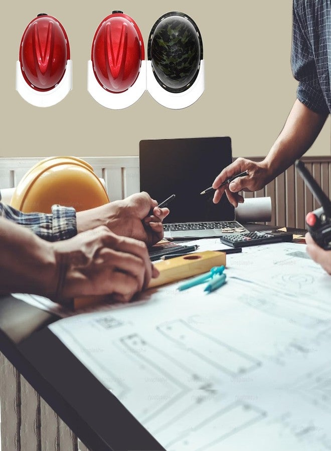WLSANX Hard Hat Rack 2 Pack, Hard Hat Storage Rack Hard Hat Helmet Holder,Hard Hat Placement Hanging Rack for Workshop Office Living, Hard Hat Rack Display Rack (Simple style) - Image 2